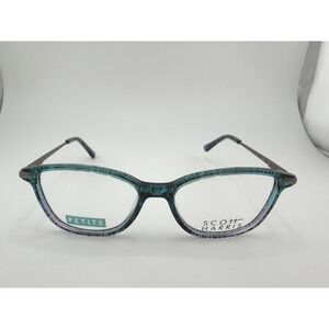 Scott Harris Europa SH-628 C1 Petite Cat Eye Teal Purple Eyeglasses 49-15-132